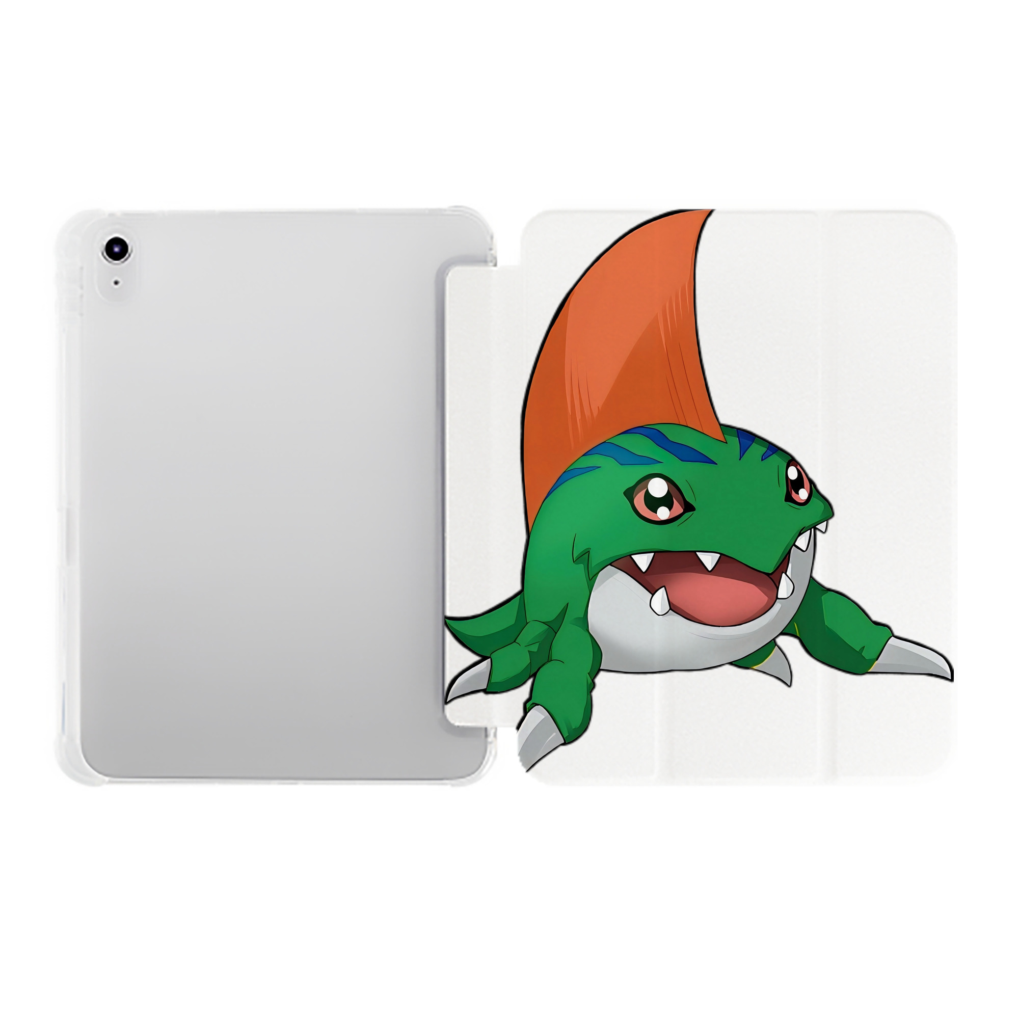 （画像用） Digimon デジタルモンスター/デジモン IPad ケース ペン収納付き 三つ折りスタンド PUレザー×シリコン 対応機種9.5/10.5/10.9インチ